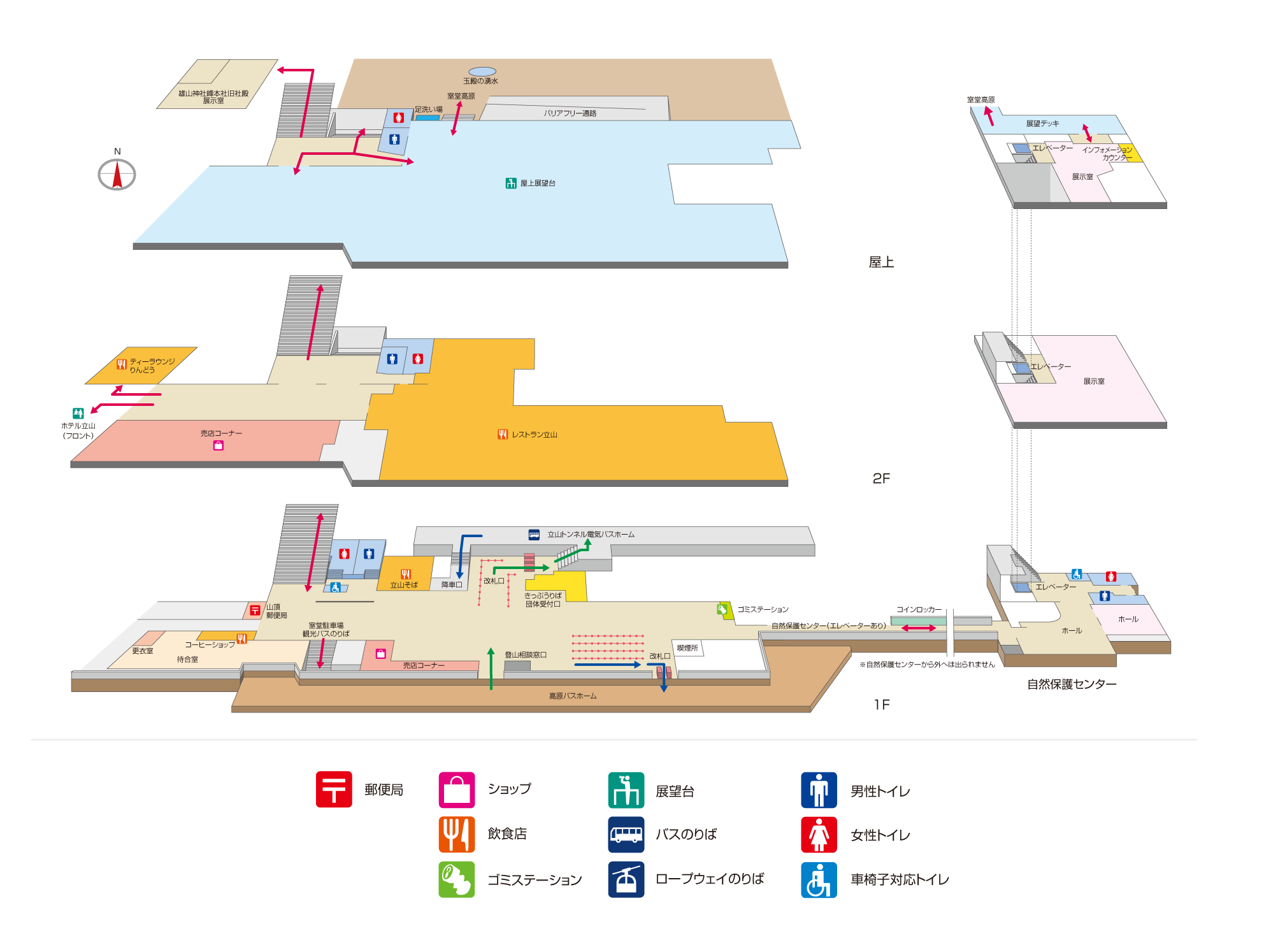 室堂ターミナル案内図