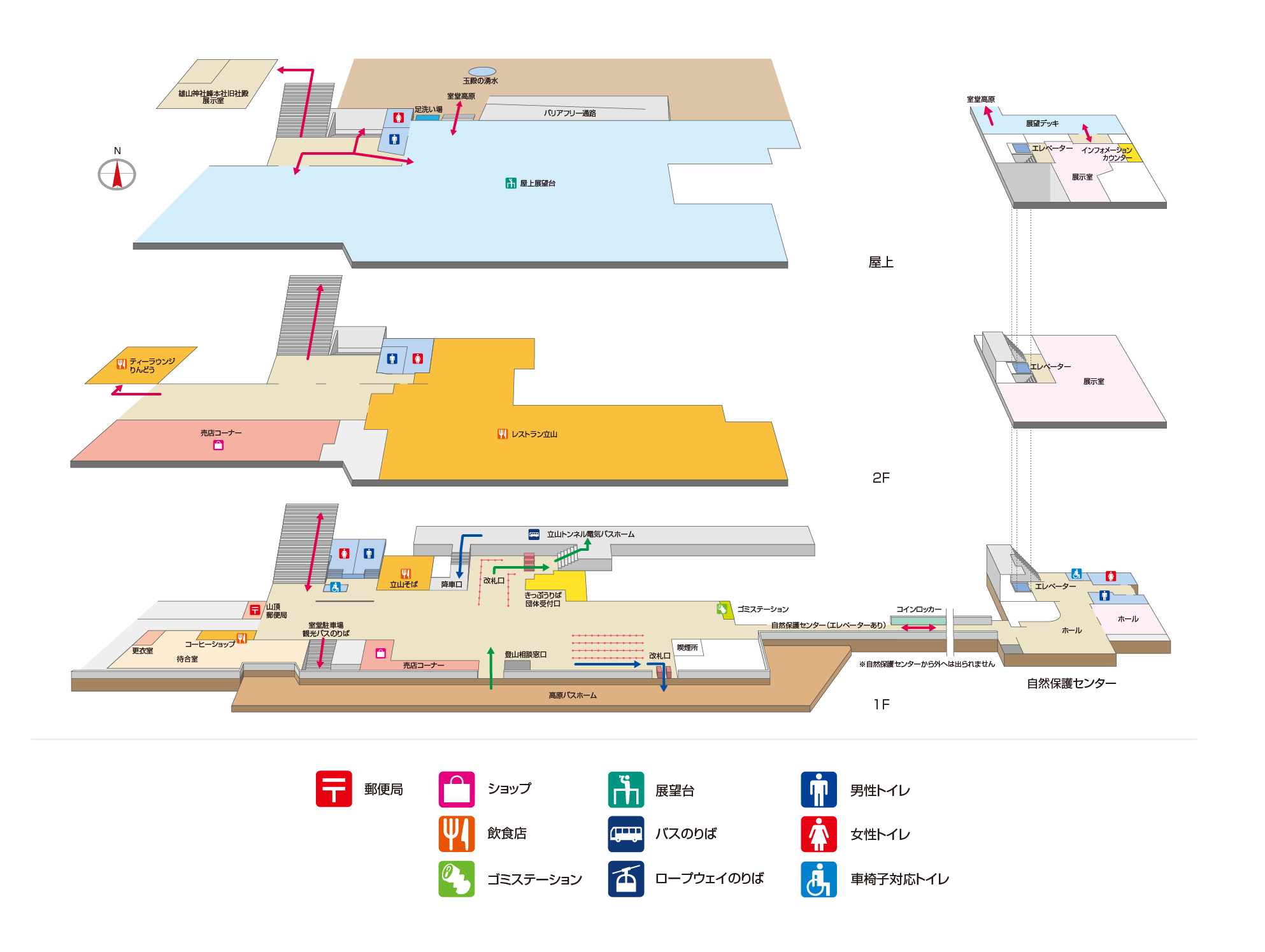 室堂ターミナル案内図